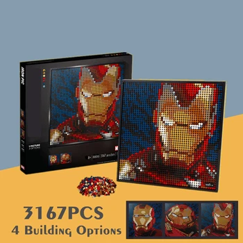 Disney Imesid Avengers Iron Man Pixel Art Dekoratiivsed Mosaiik Maal Avatari Tähed Ruumi Wars Ehitusplokk Tellised Kingitus Mänguasi