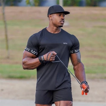 2022 Uus Meeste Lühikeste varrukatega Fitness Spordisaalid T-särgi Suvel Töötab Fitness Top Streetwear Mugav Spordi T-särk riided