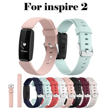 Eest Fitbit inspire 2 Esiliistu Silikoon Watchband Rihm Metallist Pandla Käevõru Sport Käepaela eest Fitbit Inspire 2 Tarvikud