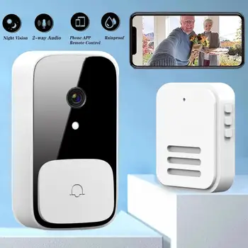 M5 Smart WiFi Video Uksekell Kaamera Visuaalne Intercom IR Night Vision IP Uksekell Traadita Turvalisus Alarm Kaamerad