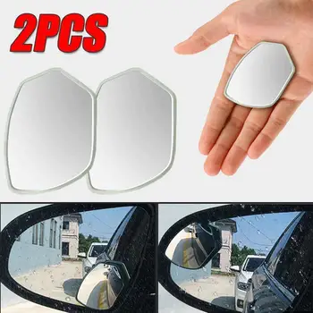 360 Kraadi HD Blind Spot Peegel 2tk Reguleeritav Auto Rearview Kumer Peegel Tagurpidi lainurk Sõiduki Parkimise Rimless Peegel
