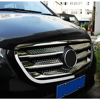 Mõeldud Mercedes-Benz Vito W447 2014-2020 Keskele Silma Iluvõre Grilli Kaas Sisekujundus Radiaator Ribadeks Vormimise Garneering Teenetemärgi