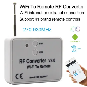 Universaalne WIFI Puldi Converter 330 433 868MHz Android, IOS RF WIFI kaugjuhtimist Wi-Fi-Remote-RF Converter 240~930MH