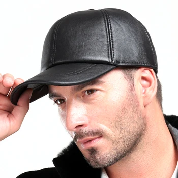 Hot müük gorras hombre snapback 2020. aasta uus talv Lambanahast müts ehtne nahk soe reguleeritav baseball cap man mütsid