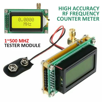 Uued tooted Kõrge Täpsus 1~500 MHz Sagedus Counter mõõtjaga Tester Moodul Koos LCD Ekraan Raadio