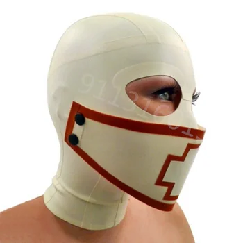 Puhas 100% Looduslik Lateks Naine mask hood koos Avatud suu ja silmad Õde Mask cosplay kostüümid anime cosplay