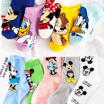 5tk Disney Sokid Puuvillased Kawaii 2 Pikkus Anime Micky Mouse piilupart Donald Armas Pehme Higi Imendumist Mugav Lapsed Tüdrukud Kingitused