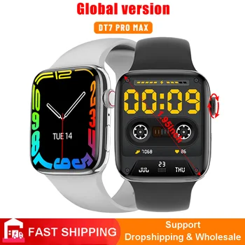 DT7 PRO MAX Smart Watch Seeria 7 1.95 Tolline NFC, GPS-Tracker Mehed Naised 45mm Roostevabast Terasest korpus Smartwatch 2022 PK IWO W27 Pro