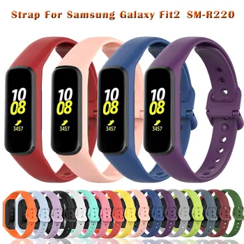 Samsung Galaxy Fit 2 SM-R220 Silikoon Sport Bänd Rihm Samsung Galaxy Fit2 Vaadata Käevõru Asendamine Watchband Correa