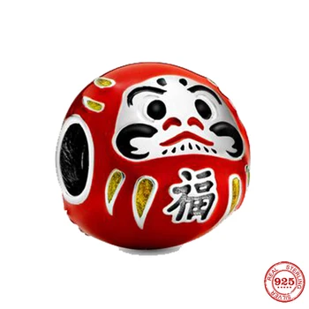 Uus 925 Sterling Hõbe Jaapani Stiilis Dharma Õnnelik Helmed Sobib Originaal Pandora Käevõrud DIY Ehted Tegemine Naistele Kingitusi