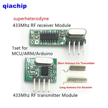 1 komplekt RF moodul 433 Mhz superheterodyne vastuvõtja ja saatja komplekt koos antenni Arduino uno Diy komplektid 433mhz Kaugjuhtimispult