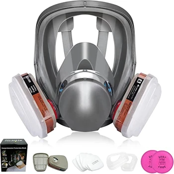 3 Liidese Gaasi Mask Filter Puuvill ja Kasti Täis Nägu Facepiece Respiraatorit