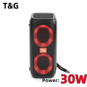 TG333 30W võimsusega traadita bluetooth kõlar dual kõneleja kaardi väljas subwoofer, RGB värviline valgustus FM raadio caixa de som
