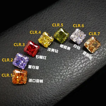 Värvikas kivid uustulnukad top shinning brillient kivi Radiant lõigatud rõngas brecelet gem-set ehted suurus 8X8mm