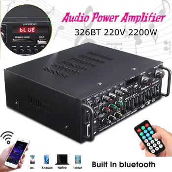 Suur allahindlus 2000W HIFI Bluetooth Võimendi Auto/kodukino Digital Power Audio Amplificador eest Kõneleja Kontrolli FM-USB-SD