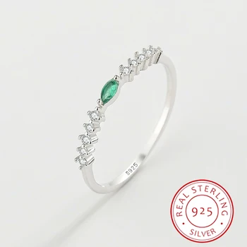 2022 UUS Mood Smaragd Ring Naiste Tõeline S925 Hõbedane Väike Kristall Teemant Engagement Pulm Jõulud Kingitus Ehted
