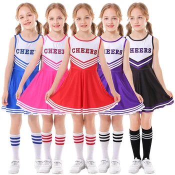 Armas Cheerleaders Kostüüm Kleit Tüdrukute Jalgpall Beebi Ühtne Carnival Osapoole Riided