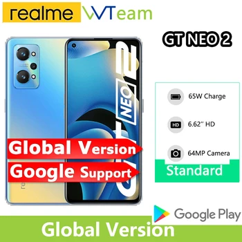 Globaalne Versioon realme GT NEO 2 Nutitelefoni 12GB 256GB Snapdragon 870 5G 120Hz AMOLED 65W Eest 5000mAh 64MP Kaamera Mobiiltelefoni