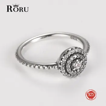 RORU 925 Hõbe Originaal Klassikaline Romantiline Teemant Sõrmus Engagement Rõngad Aastapäeva Pulmi, Sünnipäeva Kingitus Naistele 2022