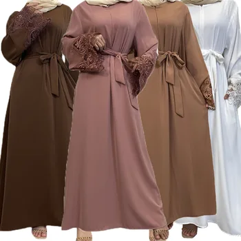 Satiin Moslemi Elegantne Abayas Naistele, Maxi Kleit, Türgi, araabia, Islam seal kaftan Eid Ramadan Jilbab Kleit Longue Femme Musulmane Rüü