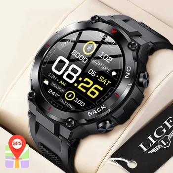 LIGE Olge Mehed Smartwatch GPS Smart Watch AMOLED HD-Ekraan 450mAh Suure Mahutavusega Aku Muusika Mängima Kella Sport