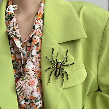 Euroopa ja Ameerika stiilis naljakas loov isiksus, liialdatud suur spider musta kalliskivi sõle meeste ja naiste aksessuaarid