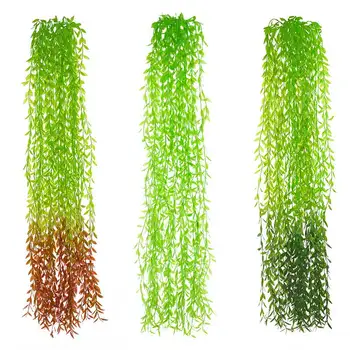 10tk Kunstlik Simulatsiooni Taim Paju Lehed Rotangist Pulm Lae-Seina Riputamise Plastikust Roheline Leht Rotangist Rippuvad Roheline Taim
