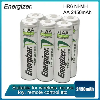 1-2TK Energizer AA 1.2 V 2450mAh NI-MH Aku Jaoks, Kaamera Juhtmeta Hiir, Elektriline Mänguasi Pardel eeltäidetud Bateria