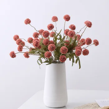 Simulatsioon 5 Heads Võilill Siidist Lilled Kodu Kaunistamiseks Pulmad Fotograafia Rekvisiidid Sügisel Sibul Palli Võltsitud Lilled Filiaal