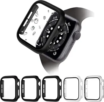 20PCS Klaas+Kate Apple Watch juhul 45mm 40MM 41MM W27 W37 HW67 DT7 PRO MAX Kaitseraua Ekraani Kaitsekile Katab Vaadata
