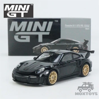 MINI GT 1:64 911(991) GT2 RS Weissach Pakett, Must LHD Diecast Mudel Auto