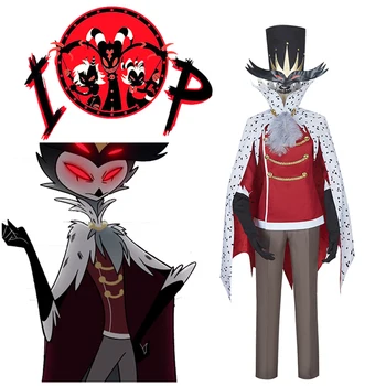 Anime Helluva Boss Stolas Cosplay Kostüüm Ühtne Komplekt Halloween Carnival Meeste Ülikond