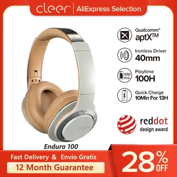 Cleer Enduro 100 Bluetooth Juhtmeta Kõrvaklapid Hi-Res Heli Kvaliteet Peakomplekt koos Aptx-HD,100 Tundi Mänguaeg Kõrvaklapid