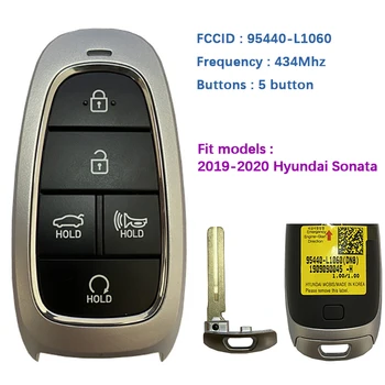 CN020158 Originaal 5 Nuppu 2019-2020 Hyundai Sonata Tõeline Smart Key FCCID TQ8-F08-4F27 Osa Number 95440-L1060 433Mhz