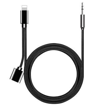 Kohaldatava Apple 8/X IOS12 audio cable Car 2-in-1 auto universal AUX laadimiskaabel