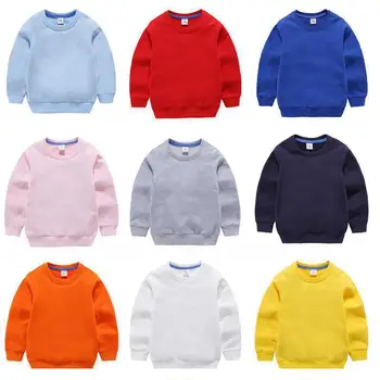 Laste Sügis Sweatershirt Pika Varrukaga, Kanna Solid Color Kids Kampsun Disainer Dressipluus Puuvillane Tavaline Poiste Uus Ring Kaela Särk