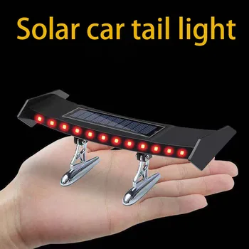 Mini Solar Auto Tagumine Spoiler Saba Valgus, 12V Universaalne LED Vilkuv Hoiatus Smart Sensor Veekindel Tiiva Muudetud Tarvikud