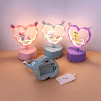Sanrio LED Night Light Cartoon DIY Anime hello Kitty, My Melody Muusika Armas Desktop Tabel Lamp Samll baby Kingitused Tüdrukud