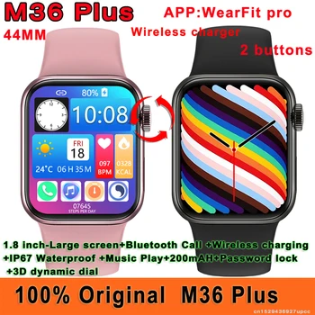 Algne M36 Plus 1.8 tolline Smart Watch 44MM Bluetooth Kõne Traadita Laadimise IP67, Veekindel Muusika Mängima Parool Lukk Smartwatch