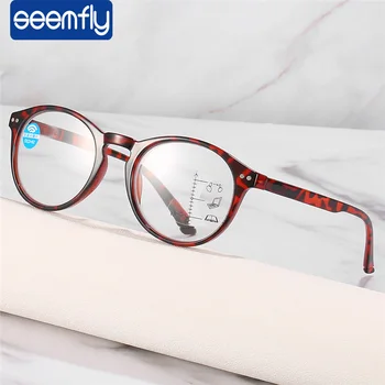 seemfly +1.0 1.5 2.0 2.5 3.0 3.5 4.0 Progressiivne multi-focus HD automaatne lugemise prillid Naine Mees Anti Sinine Valgus Presbyopic