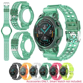 Läbipaistev Pael Randme Bänd Watchband Raami Puhul Au Magic/Huawei GT 2 46 mm GT2 Magic2 Smart Watch Käepaela Kaitseraua Kate