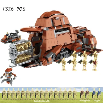 Uus Star Wars Kombineeritud Transpordi-Paagi mudel 1326PCS DIY Telliste puzzle lastele mõeldud mänguasjad